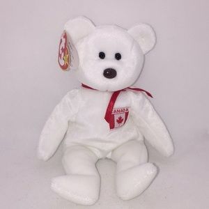 Ty Original Beanie Baby Maple Canada Exclusive White Canada Flag 1996 Retired
